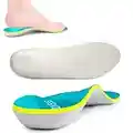 Semelles confortables de soutien la voûte plantaire,inserts orthopédiques pour chaussures de course pour soutien de la voûte plantaire et coussin,unisexes(taille:EU35-36,longueur:23cm,vert clair)