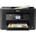 Epson Imprimante WorkForce WF-3820DWF, Multifonction 4-en-1 professionnel: Imprimante recto verso / Scanner / Copieur / Fax, A4, Jet d'encre couleur, Wifi Direct, Ethernet, Chargeur, Compact