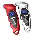 Digital Tire Pressure Gauge 150 PSI 4 Settings Stocking Stuffers for Car Truck Bicycle Backlit Non-Slip Grip, Easy and Accurate Reading(2 Pcs)