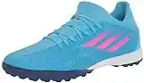 adidas Unisex X Speedflow.3 Turf Soccer Shoe, Sky Rush/Team Shock Pink/White, 7 US Men