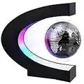 MOKOQI Magnetic Levitating Globe with LED Light, Cool Tech Gift for Men Father Boys, Birthday Gifts for Kids, Floating Globes World Desk Gadget Decor in Office Home /Display Frame Stand