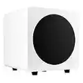 Kanto Subwoofer alimentado SUB8MW | Controlador de cono de papel de 8 pulgadas | Potente extensión de graves | Blanco mate