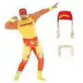 MORPH Costumes Oficial Wwe - Disfraz Hulk Hogan Hombre, Disfraz Hulk Adulto Hombre, Disfraz De Lucha Libre Hombre, Disfraz Adulto Despedida Soltero, Disfraz Carnaval Hombre Talla XL
