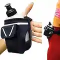 “2-in-1 Running Fun” - Handheld 12 Oz. Water Bottle & Belt Add-on - Straps Onto Your Hand or Slides on your Belt! Waterproof Pocket Holds Money, Key, ID – Maximises Your Time, Freedom and Health!