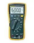 Fluke 115 Digital Multimeter, Measures AC/DC Voltage To 600 V and AC/DC Current to 10 A, Measures Resistance, Continuity, Frequency, and Capacitance, Includes Holster and Silicone Test Lead Set