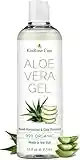 KinRose 12oz Organic Aloe Vera Gel for Face, Skin, Hair & Sunburn Relief - From 100 Percent Pure Aloe Vera - Cold Pressed, Vegan, Unscented - Made in USA.