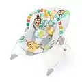 Bright Starts, Safari Blast 2 in 1 Infant to Toddler Rocker & Bouncer Seat with Soothing Vibrations, Baby Chair with Removable Toy Bar, 2 Toys, Reclinable, Newborn and up, Safari Themed