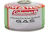 Coleman C300 Performance Bombola Gas con Valvola, per Fornelli da Campeggio, Cartuccia Compatta e Richiudibile