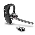 Plantronics - Voyager 5200 UC (Poly) - Bluetooth Single-Ear (Monaural) Headset - USB-A Compatible to connect to your PC and/or Mac - Works with Teams, Zoom & more - Noise Canceling