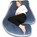 Chilling Home Pregnancy Pillows for Sleeping, U Shaped Body Pillow Pregnant Pillows for Sleeping Full Body Pillow, Pregnancy Must Haves Maternity Pillows 58inch Pregnancy Body Pillow with Velvet Cover