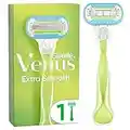 Gillette Venus Extra Smooth Rasierer Damen, Damenrasierer + 1 Rasierklinge mit 5-fach Klinge, Frauen Geschenk