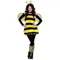 amscan 841875-55 Adults Bumble Bee Costume with Wings and Antennae Head Bopper (UK Dress 12-14)