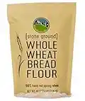 Hard Red Spring Whole Wheat Flour | Bread Flour | Non-GMO | 3 LBS | 100% Non-Irradiated | Kosher | USA Grown | Field Traced | Resealable Kraft Bag