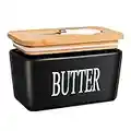 JSHKY Large Capacity Butter Dish for Canadian 1 LB of Butter, Airtight Porcelain Butter Keeper Hold a Whole Pound Block of Butter, Ceramic Butter Storage with Sealing Covered for Countertop and Fridge, Butter Dishes,