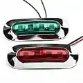 RANRAO 2Pcs Rosso Verde LED Barca Luce di Navigazione Deck Impermeabile Bow Pontoon Luci 12-24V