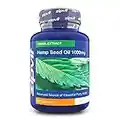 Hemp Oil 1000mg Supplement, 360 Softgel Capsules of Hemp Seed Oil. 12 Months Supply.