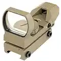 Feyachi 1x33mm Reflex Sight - Dark Earth Tan Scope Sight Both Red and Green & 4 Reticals for Picatinny/Weaver Rails