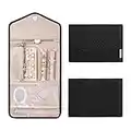 bagsmart Travel Jewellery Organiser Roll Foldable Jewelry Case for Journey-Rings, Necklaces, Bracelets, Earrings (Black-Small)