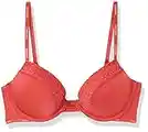 Calvin Klein Women's Push-Up Plunge Bra, RED Carpet, 32A