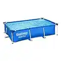 Bestway 56403 Steel Pro Frame Pool Without Pump, Square, Steel Frame Pool, Blue, 259 x 170 x 61 cm