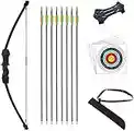 Dostyle Outdoor Youth Recurve Bow and Arrow Set Children Junior Archery Training for Kid Teams Game Gift (Black)