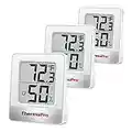 ThermoPro TP49 3 Pieces Digital Hygrometer Indoor Thermometer Humidity Meter Mini Hygrometer Thermometer with Temperature and Humidity Monitor Room Thermometer