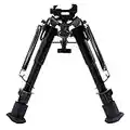 Pinty Rifle Tactical Bipod Adjustable Spring Return Adapter Compatible with Picatinny Rail System Adjustable 6-9 Inch Height (Hardened Steel and Aluminum)