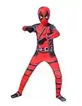 Leezeshaw Costume de super-héros Deadpool, unisexe, pour adultes et enfants - En élasthanne - Costume Zentai pour déguisement d’Halloween et cosplay