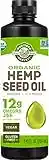 Manitoba Harvest Organic Hemp Oil, Cold Pressed, 12g of Omegas 3&6 Per Serving, Non-GMO, 8.45 Fl Oz