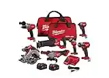 Milwaukee M18 FUEL 18-Volt Lithium-Ion Brushless Cordless Combo Kit with Two 5.0 Ah Batteries, 1 Charger, 2 Tool Bags (7-Tool)