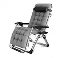 DQCHAIR Chaises De Patio Inclinables Chaises Longues Zéro Gravité des Chaises Longues Jardin en Plein Air Chaise À Bascule Deck pour Plage Camping Soutient 200 kg (Color : Gray)