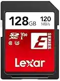 Lexar Scheda SD 128 GB, Scheda di Memoria SDXC fino a 120 MB/s in Lettura, fino a 45 MB/s in Scrittura, UHS-I, U3, V30, C10, Full-HD e 4K UHD (LSDESXX128G-BNNNG)