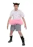 Ace Ventura Adult Pink Tutu Costume Mens, Wacky Classic Movie Halloween Outfit with Wig X-Large