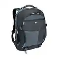 Targus Atmosphere XL Mochila para portátil de 17-18", bolsa de negocios de 20L y estación de trabajo, mochila para ordenador y cubierta para lluvia - Negro/Azul, TCB001EU