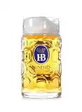 1 Liter HB"Hofbrauhaus Munchen" Dimpled Glass Beer Stein