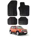 Car Mats for Jeep Renegade (2015+) Tailored Fit Rubber Floor Mat Set Accessory Black Custom Fitted 4 Pieces with Clips - Anti-Slip Backing, Heavy Duty & Waterproof