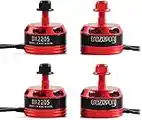 4pcs DX2205 2300KV Brushless Motor 2CW 2CCW 2-4S Racing Edition Red for QAV210 X220 QAV250 FPV Racing Drone (Rot)