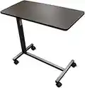 Drive Medical Non Tilt Top Overbed Table, Silver Vein