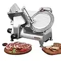 Toogood Premium Commercial Slicer 300w, 1/2 HP Electric Meat Slicer, 12" Italian Carbon Steel Blade, Quiet Performance, Semi-frozen Meat/Cheese/Food Slicer, 0.5mm to 15mm Adjustable