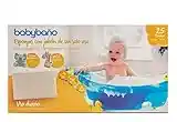 Babybaño Esponja Jabonosa Desechable para Bebés y Niños de 0 a 3 Años. Esponja de Baño de Un Solo Uso con Gel Pediátrico y Dermatológico. Envase Individual. 25 Unidades