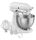 KitchenAid 5K45SSEWH robot da cucina classico, 10 velocità , 4.3 L, Bianco 36x37x23cm