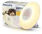 Philips SmartSleep Wake-Up Light Therapy Alarm Clock with Sunrise Simulation, White, HF3500/60