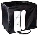 Amazon Basics Portable Foldable Photo Studio Box with LED Light, 1 Count (Pack of 1), Black, 25 x 30 x 25 Inches