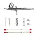 HUBEST 0.2/0.3/0.5mm Dual-Action Gravity Feed Airbrush Gun Airbrush Painting Kits with Quick Connector