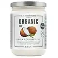 Eat Wholesome Organic Virgin Coconut Oil, Raw Cold-Pressed, 500 ml, Glass Jar in Box, for Cooking, Baking, Skincare & Hair