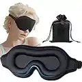 Sleep Eye Mask for Women Men 3d, No Pressure Eye Mask for Eyelash Extension, Blackout Sleep Mask with Adjustable Strap, Breathable & Soft Eye Covers for Sleeping,Travel, Yoga, Airplane,Black