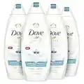 Dove Body Wash For All Skin Types Antibacterial Body Wash Protects from Dryness, 22 Fl Oz (Pack of 4)