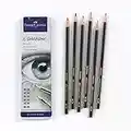 Faber-Castell Graphite Sketch Pencil Set - 6 Graphite Pencils (2H, HB, B, 2B, 4B, 6B), Drawing Pencils and Sketching Supplies