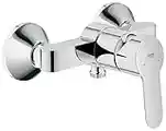 Grohe BauEdge Rubinetto per Il Bagno, Miscelatore Monocomando per Doccia, Valvola di Ritegno Integrata Chrome 23333000