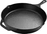 KICHLY Pre-Seasoned Cast Iron Skillet - Frying Pan - Safe Grill Cookware for Indoor & Outdoor Use - 12.5 Inch (32 cm) Cast Iron Pan